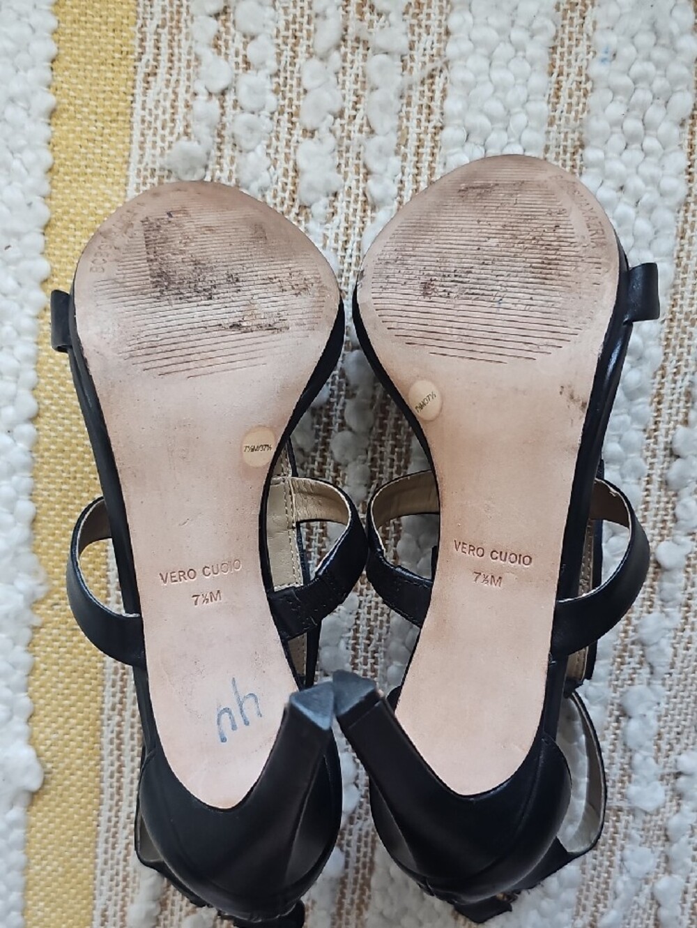 BCBGMaxAzria MA-Leigh Black Fringe Strappy High-Heel Sandals - Picture 7 of 12